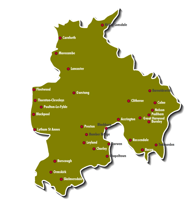 Lancashire Map